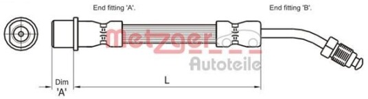 Bremseslange METZGER 4111109