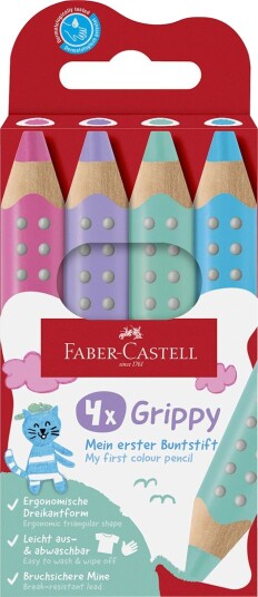 Faber Castell Fargestifter Grep 4 stk Blå Lilla Rosa Turkis