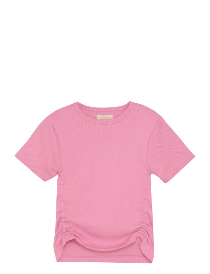 Creamie T-Shirt Ss Rib Pink 116 Creamie T-Shirt Ss Rib Pink 116