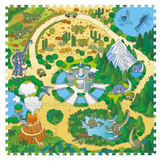 Magni Gulvpuslespill med Dinosaur Park 12+ Måneder 9 Skumbrikker Magni Gulvpuslespill med Dinosaur Park 12+ Måneder 9 Skumbrikker