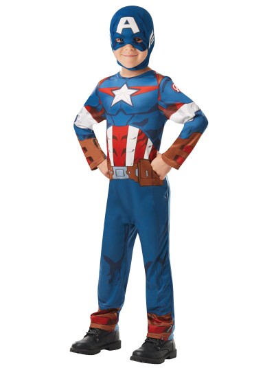 Captain America Classic Kostume Udklædningstøj (3-9 År)(Str. 104/S)