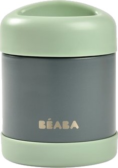 BEABA porsjonsbeholder i rustfritt stål (mineralgrå/salviegrønn)