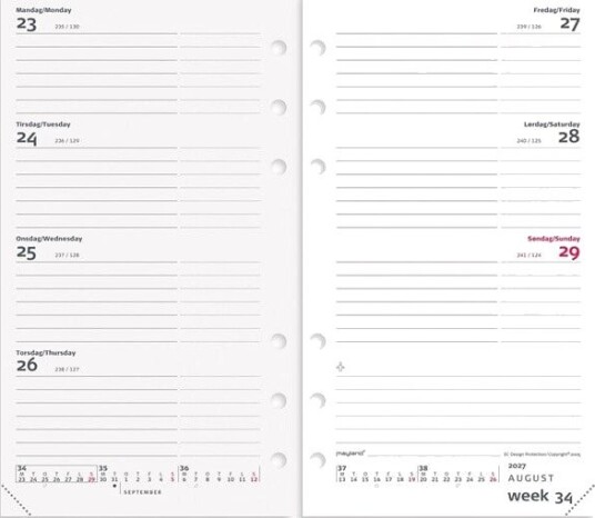 Mayland System PP International ugekalender tvrf. REFILL 2027