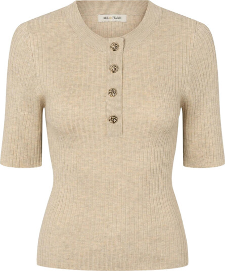 RUE de Femme Dame Strikkevarer Beige XL,