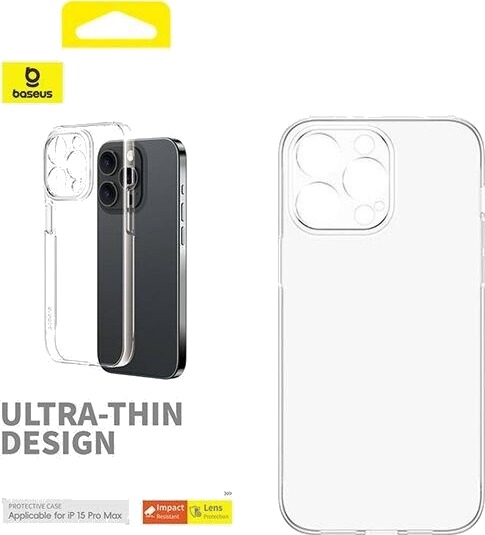 Baseus OS-Lucent Gjennomsiktig Mobildeksel for iPhone 15 Pro Max
