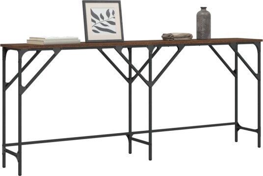 Konsollbord brun eik 180x29x75 cm konstruert tre 8721012195486