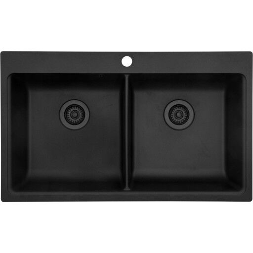 Lavabo Saturn 86 Kjøkkenvask 860x510x200 mm, Sort Lavabo Saturn 86 Kjøkkenvask 860x510x200 mm, Sort