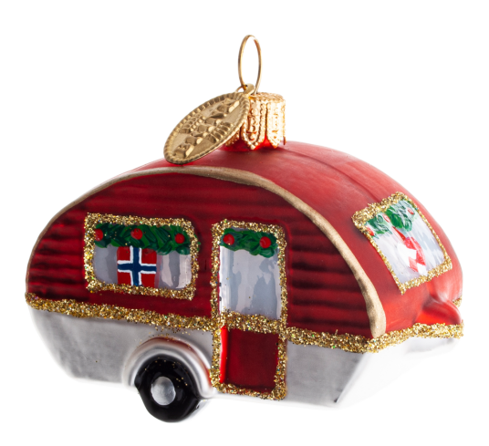 Brink Nordic Juletrepynt campingvogn med norske flagg 6 cm Brink Nordic Juletrepynt campingvogn med norske flagg 6 cm