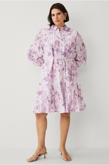 Ellos Plus collection   Skjortekjole med volang   Rosa