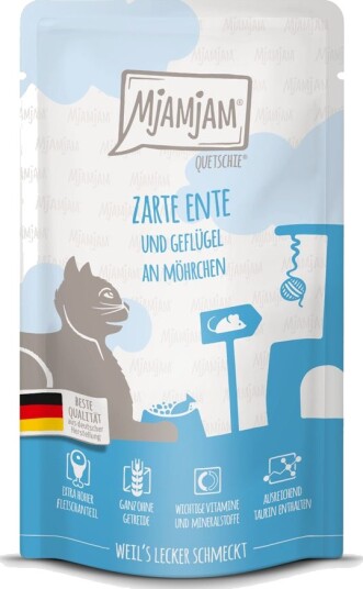 Mjamjam Våtfôr Sparepakke Quetschie And & Fjærkre 24 X 125 G