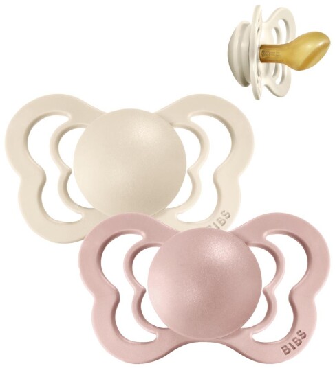 BIBS Couture Smokker 2-pack Latex Str 1 Ivory/Blush