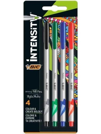 BIC Intensity Fineliners Medium 4 pcs. BIC Intensity Fineliners Medium 4 pcs.