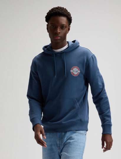 Lee Jeans Circle Lee Hoodie   Blue   M x 00