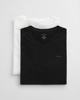 Gant 2-pack v-hals t-skjorter BLACK / WHITE M