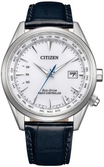 Citizen Herreklokke CB0270 10A Radio Controlled Hvit/Lær Ø43 mm Citizen Herreklokke CB0270 10A Radio Controlled Hvit/Lær Ø43 mm