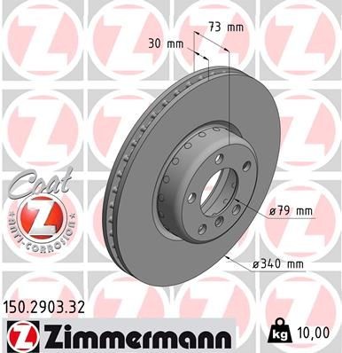 Bremseskive ZIMMERMANN 150.2903.32