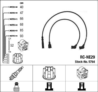 Tennplugg kabelsett NGK 5764