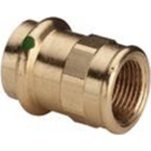 Viega Sanpress 54 mm Overgang til Vann, Muffe/Muffe, Rødgods