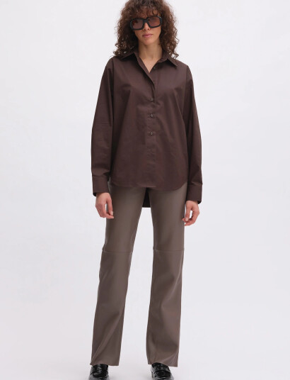 REMAIN Birger Christensen Boxy Shirt Brown 34 REMAIN Birger Christensen Boxy Shirt Brown 34