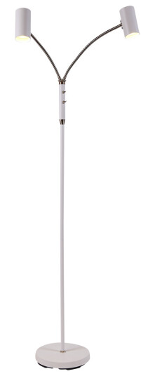BRASIL 2 Gulvlampe – Hvit/Nikkel 2x7W GU10 LED H 140 cm