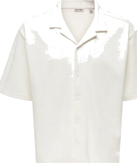ONLY & SONS Onsandre Rlx Ss Shirt   White   XS