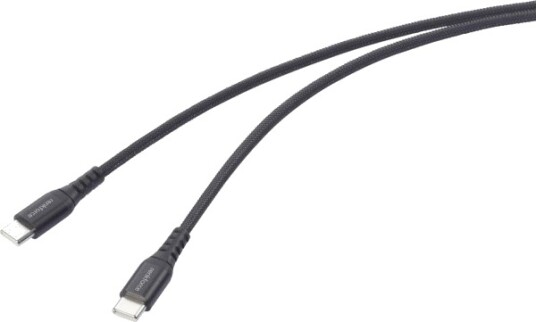 Renkforce Usb-Kabel Usb 2.0 Usb-C Hann–Hann Svart Ekstremt Fleksibelt Rf-6872330