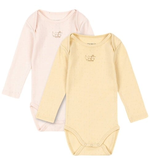 Fanga Fontana Bodyer I/e Bello 2 pack Banana Crepe/kreolsk Fanga Fontana 50/56 Langermet Body Gul Rosa 50 56