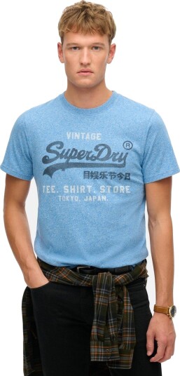 Superdry Vl Classic Relaxed Tee Fresh Blue Grit S T-Shirts
