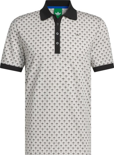 Adidas Golf Originals Originals All Over Trefoil Polo Golf pologenser herre Black Cwhite XX Large