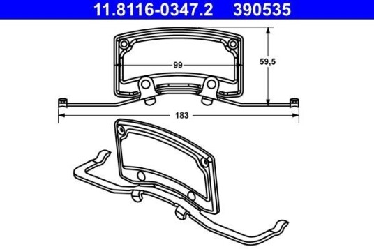 Ate Fjær bremsecaliper ATE 11.8116 0347.2