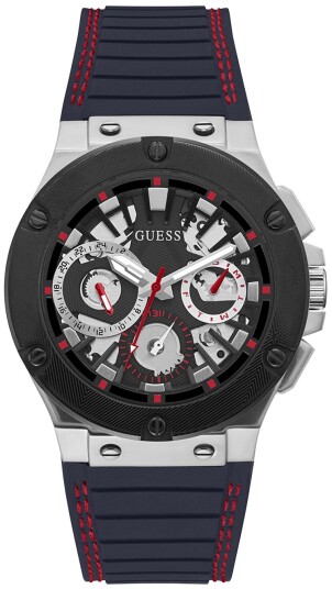 Guess Herreklokke GW0487G1 Circuit Sort/Gummi Ø44 mm