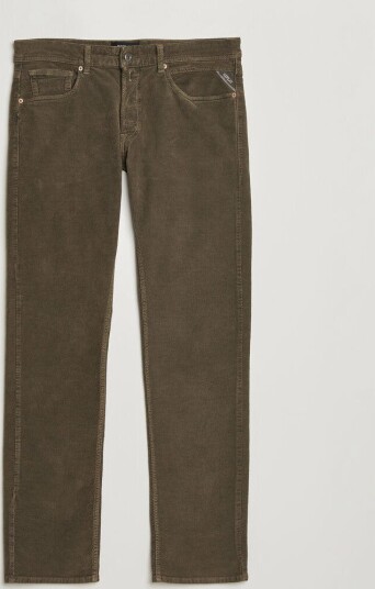 Replay Grover Corduroy 5 Pocket Pants Mud Green