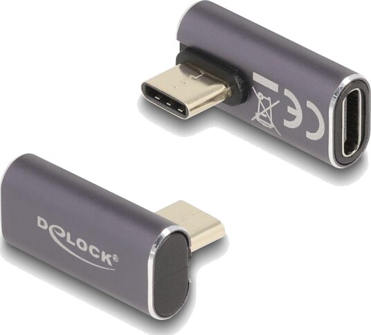 Delock USB-C 40Gbps PD100W rotated metal adapter