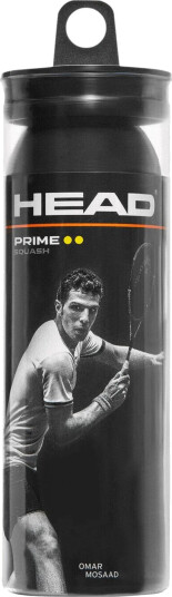 Head Prime 3-ball Can, squashball Double Yellow