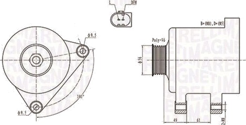 Dynamo MAGNETI MARELLI 063731782010 Dynamo MAGNETI MARELLI 063731782010
