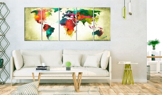 Tavle Unusual World Map 200X80 Artgeist sp. z o. o.