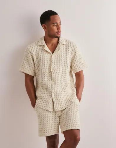 OAS Cuba Waffle Shirt Gröna skjortor Beige OAS Cuba Waffle Shirt Gröna skjortor Beige