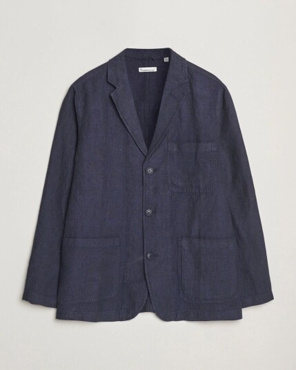 KnowledgeCotton Apparel Linen Blazer Total Eclipse KnowledgeCotton Apparel Linen Blazer Total Eclipse