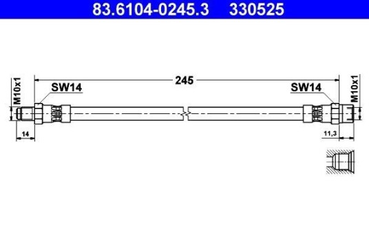 Bremseslange ATE 83.6104-0245.3