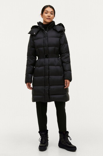 Áhkká Dunkåpe Gold Mid Down Coat Shiny Svart Áhkká Dunkåpe Gold Mid Down Coat Shiny Svart