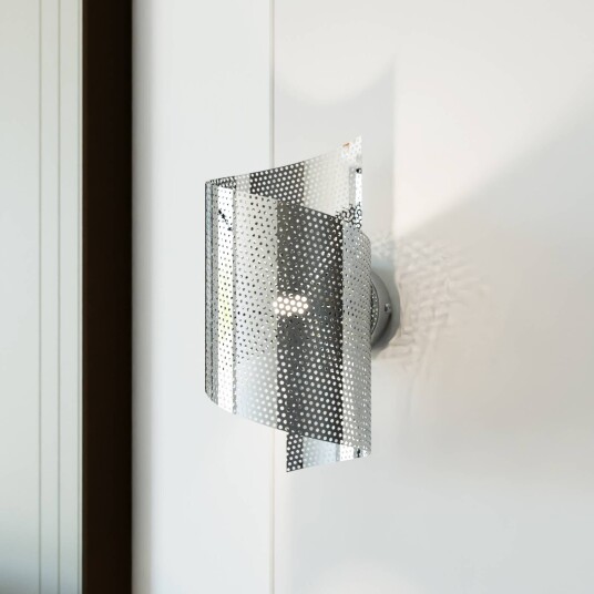 EMIBIG LIGHTING Spiralformet vegglampe kromfarget metall G9 29 cm høy