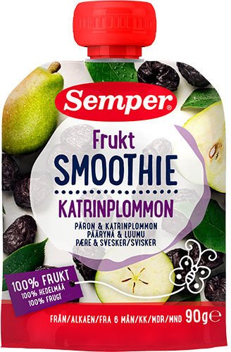 Semper Fruktsmoothie med pære og svisker fra 6 mnd. - 90 g