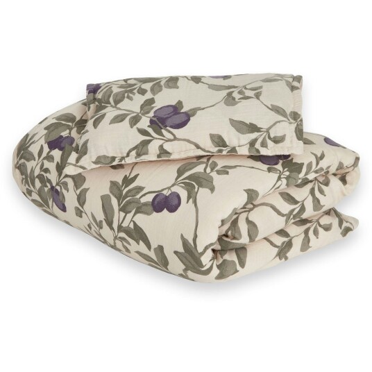 Garbo & Friends Plum Muslin Sengesett 70x80 + 28x35 cm