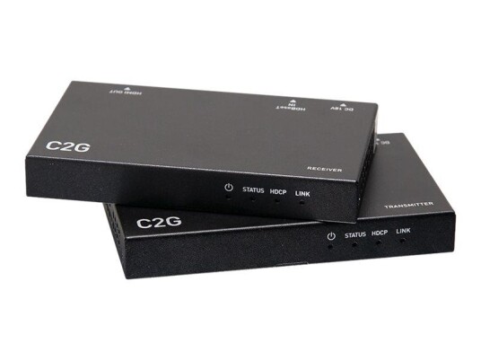 C2G HDMI HDBaseT over Cat5e, Cat6, Cat6a Extender Kit - Transmitter to Box Receiver - 4K 60Hz - video/lyd-forlenger - HDMI