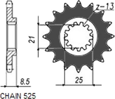 Kjededrev SUNSTAR 428 16 Kjededrev SUNSTAR 428 16