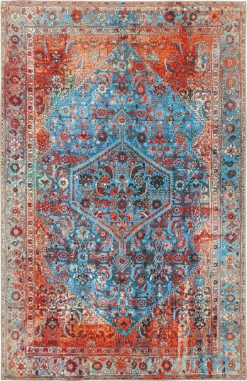 Flatvevd teppe Mardin rød/blå Størrelse: 190 x 280 cm