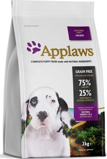 Applaws tørrfôr Puppy store raser kylling 2 x 2 kg
