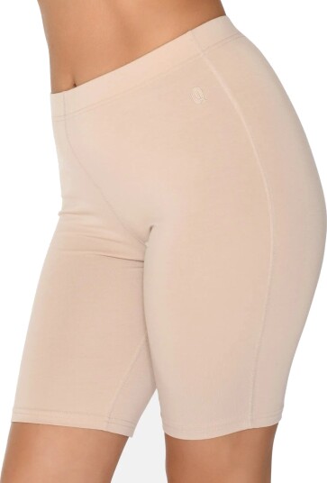 URBAN QUEST 2 Pack Women Bamboo Short Leggings Beige S