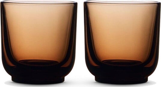 Fellow Pirch Glasses   Amber  Cappuccino