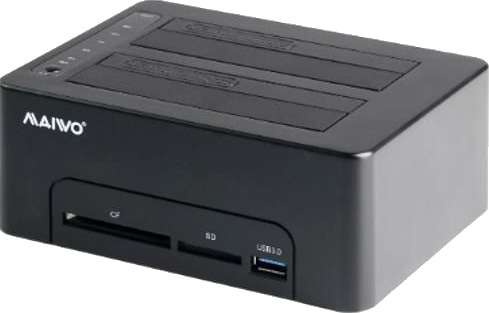 Two bay HDD/SSD docking station, USB 3.0 Gen, black